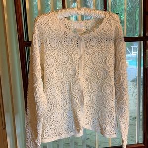 MODA INTL Crocheted Sweater